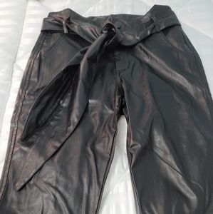 Faux leather pants